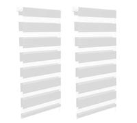 IDMarket - Lote de 2 persianas enrollables cebra, día noche, 40 x altura máxima 170 cm, color blanco