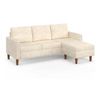 IDMarket Marius - Sofá esquinero reversible de 3 plazas (tejido de chenilla | Con chaise longue en esquina derecha o izquierda, longitud 200 cm