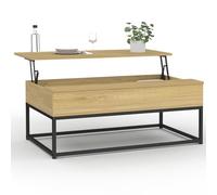 IDMarket - Mesa baja con bandeja elevable rectangular Detroit Design Industrial