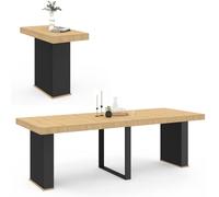 IDMarket - Mesa Consola Extensible Eden 10 Personas 235 cm Madera y Negro