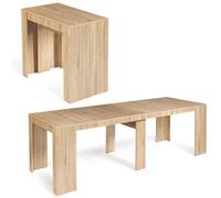 IDMarket - Mesa consola extensible Orlando para 10 personas, 235 cm, madera imitación haya