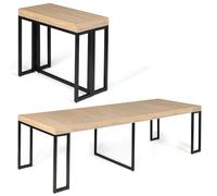 IDMarket - Mesa consola extensible Toronto 14 personas 300 cm diseño industrial