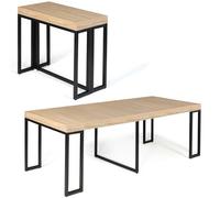IDMarket - Mesa consola extensible Toronto para 10 personas, 235 cm, diseño industrial