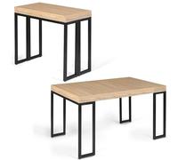 IDMarket - Mesa consola extensible Toronto para 6 personas, 140 cm, diseño industrial