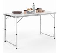 IDMarket - Mesa de camping plegable regulable en altura 120 cm