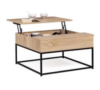 IDMarket - Mesa de centro plegable cuadrada, diseño industrial Detroit