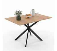 IDMarket - Mesa de comedor extensible cuadrada Alix 80-120 cm Pata araña