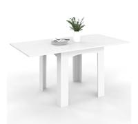 IDMarket - Mesa de comedor extensible rectangular Dona 4-8 personas, 80-160 cm, color blanco