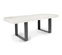 IDMarket - Mesa de comedor extensible rectangular Phoenix 4-8 personas madera gris 160-200 cm