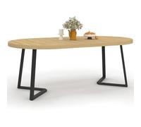 IDMarket - Mesa de Comedor Extensible Redonda Selma 4-10 Personas Madera y Negro 110-200 cm