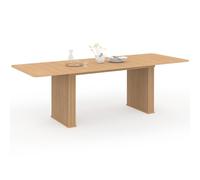 IDMarket - Mesa de comedor rectangular extensible Juliette para 6 - 12 personas, patas de listones de madera, color roble, 160 - 240 cm