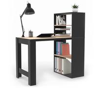IDMarket - Mesa Escritorio Biblioteca Ben Madera de Haya y Negro