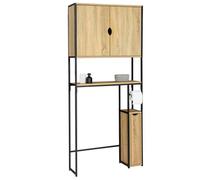 IDMarket - Mueble de inodoro 3 en 1 con armarios de almacenamiento Detroit, diseño industrial