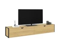 IDMarket - Mueble de tele 180 cm colgante Detroit 2 puertas diseño industrial