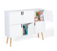 IDMarket - Mueble infantil en forma de cubo Emmie con 6 compartimentos de madera blanca