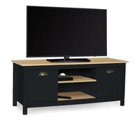 IDMarket - Mueble TV 113 cm Campaña ISIS Madera y Negro