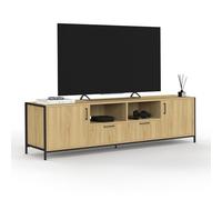IDMarket - Mueble TV 180 cm Detroit 2 puertas 2 cajones diseño industrial