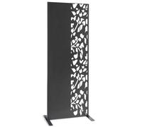 IDMarket - Panel decorativo universal FLOWER gris 50 x 150 cm de metal perforado en el lateral