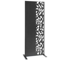 IDMarket - Panel decorativo universal FLOWER gris 50 x 150 cm de metal perforado en el lateral