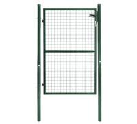 IDMarket - Portilla de jardín (105 x 125 cm, acero verde) | Con cerradura y manija