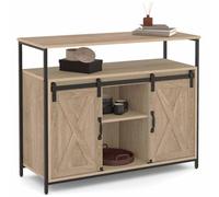 IDMarket Quebec Design Industrial - Aparador de 2 puertas, granero corredizo, 100 cm
