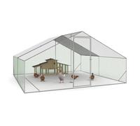 IDMarket - Recinto gallinero 16 m² Parque de malla 4x4 M Acero galvanizado