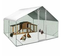 IDMarket - Recinto gallinero, 9 m², Parque alambrado, 3 x 3 m, Acero galvanizado