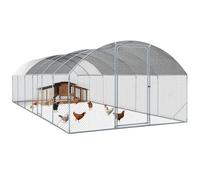 IDMarket - Recinto gallinero cúpula 22,5 m² Parque de malla 3x7,5 M con puerta lateral