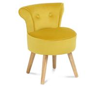 IDMarket - Sillón de sapo de terciopelo amarillo