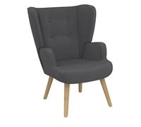 IDMarket Sven Grand Confort - Sillón escandinavo en tejido gris antracita