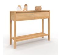 IDMarket Toscana - Consola de 2 cajones con 1 estante efecto teca