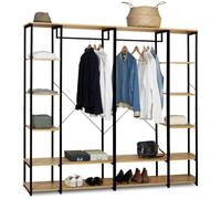 IDMarket - Vestidor, modular, armario doble, 180 cm, diseño industrial
