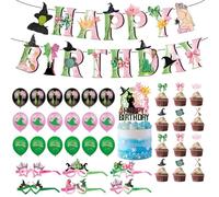 IDNVFY 1 Conjunto De Adornos Temáticos De Brujas Y 6 Piezas De Vasos De Papel, Suministros De Decoración De Fiesta De Cumpleaños, Adornos Creativos, Accesorios Fotográficos.