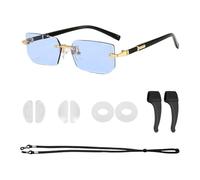 IDNVFY 1 Pieza De Gafas, 1 Pieza De Cordón, 1 Par De Gafas Patas De Cubierta Anti-Deslizamiento, 2 Pares De Cojines De Cancelación De Silicona, Gafas De Sol De Moda Para Hombres.