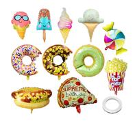 IDNVFY 11 Food Styling Air Globos Y 2 Rollos De Cintas, Globos Dulces Divertidos, Arreglo De Cumpleaños para Niños, Decoraciones De Fiestas.