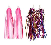 IDNVFY 2 Pares De Serpentinas para Bicicletas, Cintas De Borde De Bicicletas, Scooters -Tasser, Accesorios para Ruedas para Niños.