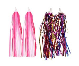 IDNVFY 2 Pares De Serpentinas para Bicicletas, Cintas De Borde De Bicicletas, Scooters -Tasser, Accesorios para Ruedas para Niños.