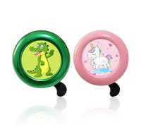 IDNVFY 2 Piezas De Campanas De Metal para Bicicletas, Campanas De Dibujos Animados para Niños, Bocina De Equilibrio, Decoraciones De Bicicletas.