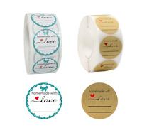 IDNVFY 2 Piezas De Pegatinas De Sellado De Sobres Redondos, Pegatinas De Etiquetas Autoadhesivas, Pegatinas De Tarjetas De Regalo Grabables, Pegatinas De Embalaje para Hornear De Bricolaje.