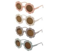 IDNVFY 4 Piezas De Flores Gafas De Sol, Vasos Redondos Para Niños, Dulces Argumentos De Protección Solar, Protector Solar Al Aire Libre.