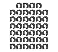 IDNVFY 40 Piezas De Abrazaderas En Forma De C De Plástico Negro, Abrazaderas Fijas para Líneas De Freno De Bicicleta Y Abrazaderas De Guía para Mangueras De Carcasa.