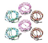 IDNVFY 6 Piezas De Cadena De Gafas con Cuentas, Cordón para Gafas De Lectura, Cordón para Gafas Anticaídas, Correa para Gafas con Cuello Cole, Accesorios para Gafas para Mujer.