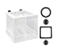 IDNVFY Neta De Aislamiento De Cría De Peces De 1 Pieza Y Anillos De Alimentación De 2 Piezas, Cubierta De Malla De Nylon, Alimentador De Alimentos De Pescado, Accesorios De Peces.