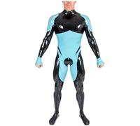 IDOBLO Body De Goma Con Capucha De Látex Para Hombre Fetiche De Cuerpo Completo Hecho A Mano Con Cremallera Trasera,Color De La Foto,3XL