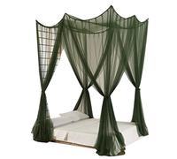 IDOBLO Mosquitera Sexy para Cama Queen/King Grace, Dosel Elástico Púrpura para El Hogar, Prevención De Insectos, Cuatro Puertas, Red Cuadrada Simple Negra para Exteriores,7,Rey1.9X2.1X2.4M