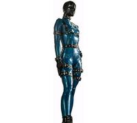 IDOBLO Sexy Cuerpo Completo Látex Goma Gummi Bondage Catsuit Fetiche Travesti Personalizar,Color Personalizado,3XL