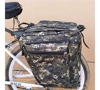 IDOEASE Bolsa de alforja de Camuflaje, Resistente al Agua, Bolsa de Maletero de Bicicleta, Bolsa Trasera con Rayas Reflectantes y múltiples Bolsillos para sillín de Bicicleta