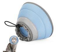 IDOGCHEW Collar de Cono de recuperación para Gatos, Cono de vergüenza, Ajustable, Suave, para Gatos, Perros pequeños, Mascotas después de la cirugía, Conos isabelinos Ligeros para Gatos, Gatitos,
