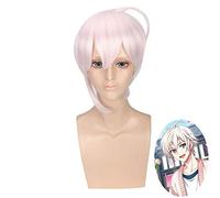 Idolish7 Kujo Tenn Pelucas Fiesta de disfraces de Anime Pelo sintético resistente al calor Rosa claro Peluca de cosplay + Gorra de peluca gratis