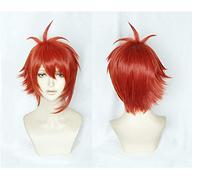 IDOLiSH7 NANASE RIKU Cosplay Peluca Corta Naranja Fluffy Capas Pelo sintético Juego de roles para adultos Disfraces de Halloween Pelucas + Cap + Track